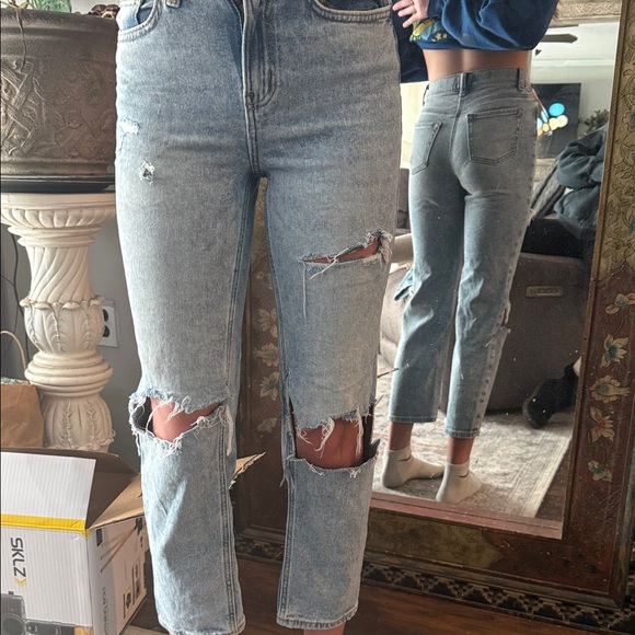 SO girls Light Blue Straight Leg Jeans - Picture 6 of 11